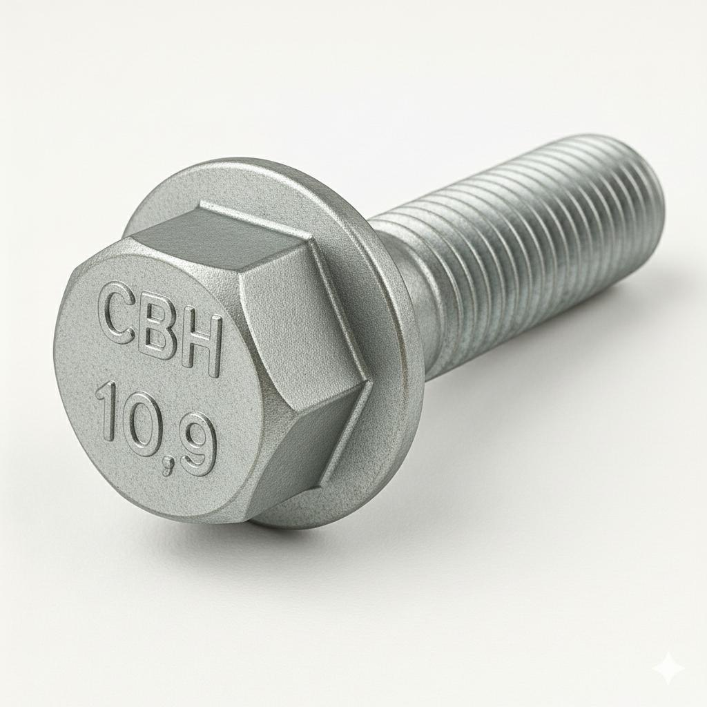 HEX FLANGE BOLT-(DIN 6921)-FULL THREAD-M5 X 0.8 X 10M-GRADE 10.9