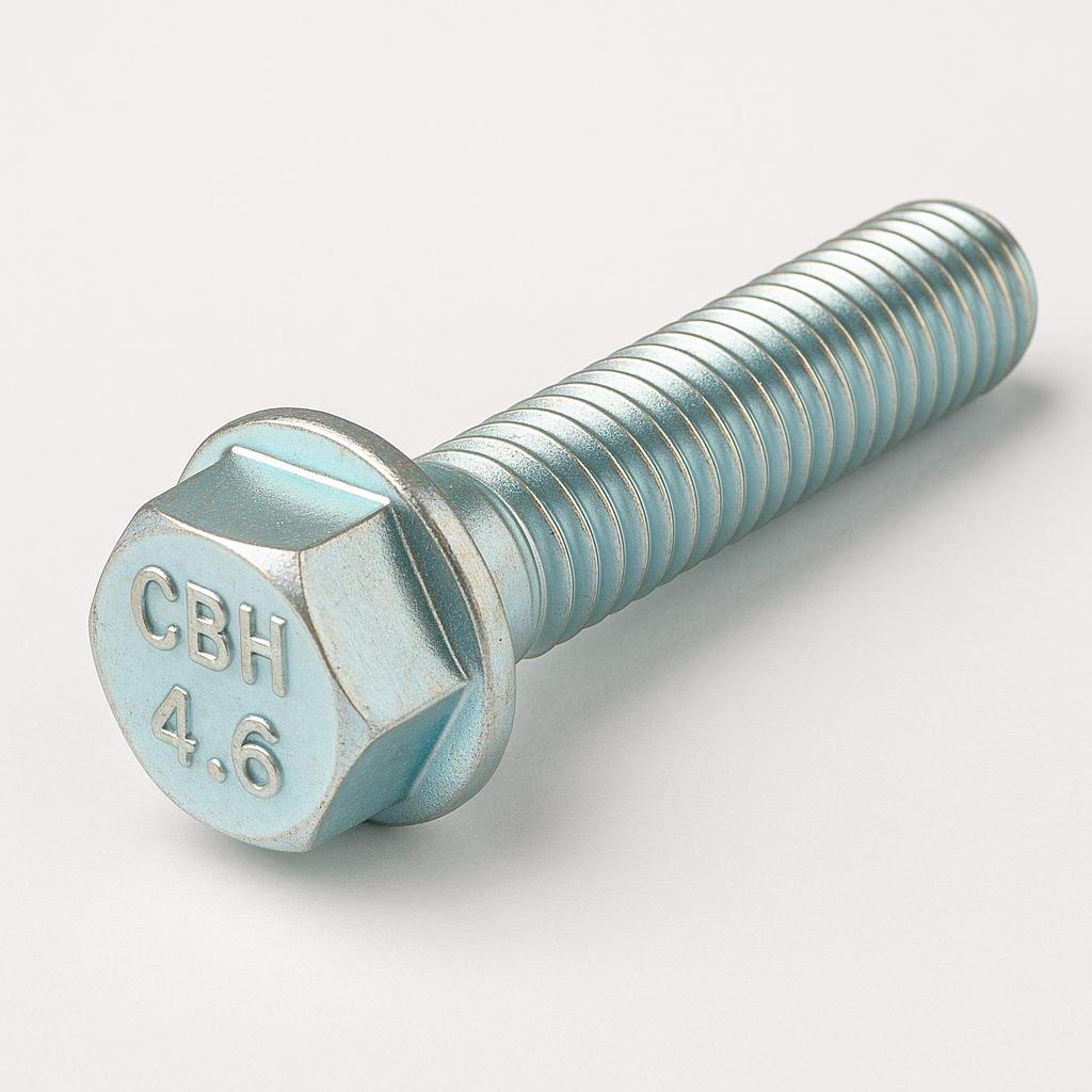HEX FLANGE BOLT-(DIN 6921)-FULL THREAD-M5 X 0.8 X 10M-GRADE 4.6